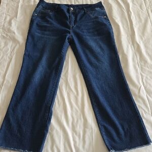 Blue Flare Wide Leg Jeans with Classic Fit